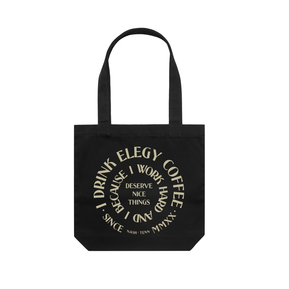 Elegy Nice Things Tote Black Elegy Coffee